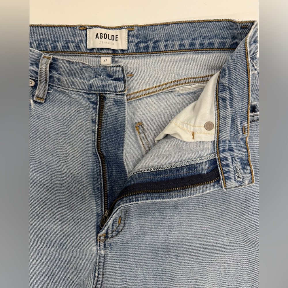AGOLDE Blue Low Curve Fray Women’s Jeans 27 - Picture 9 of 13